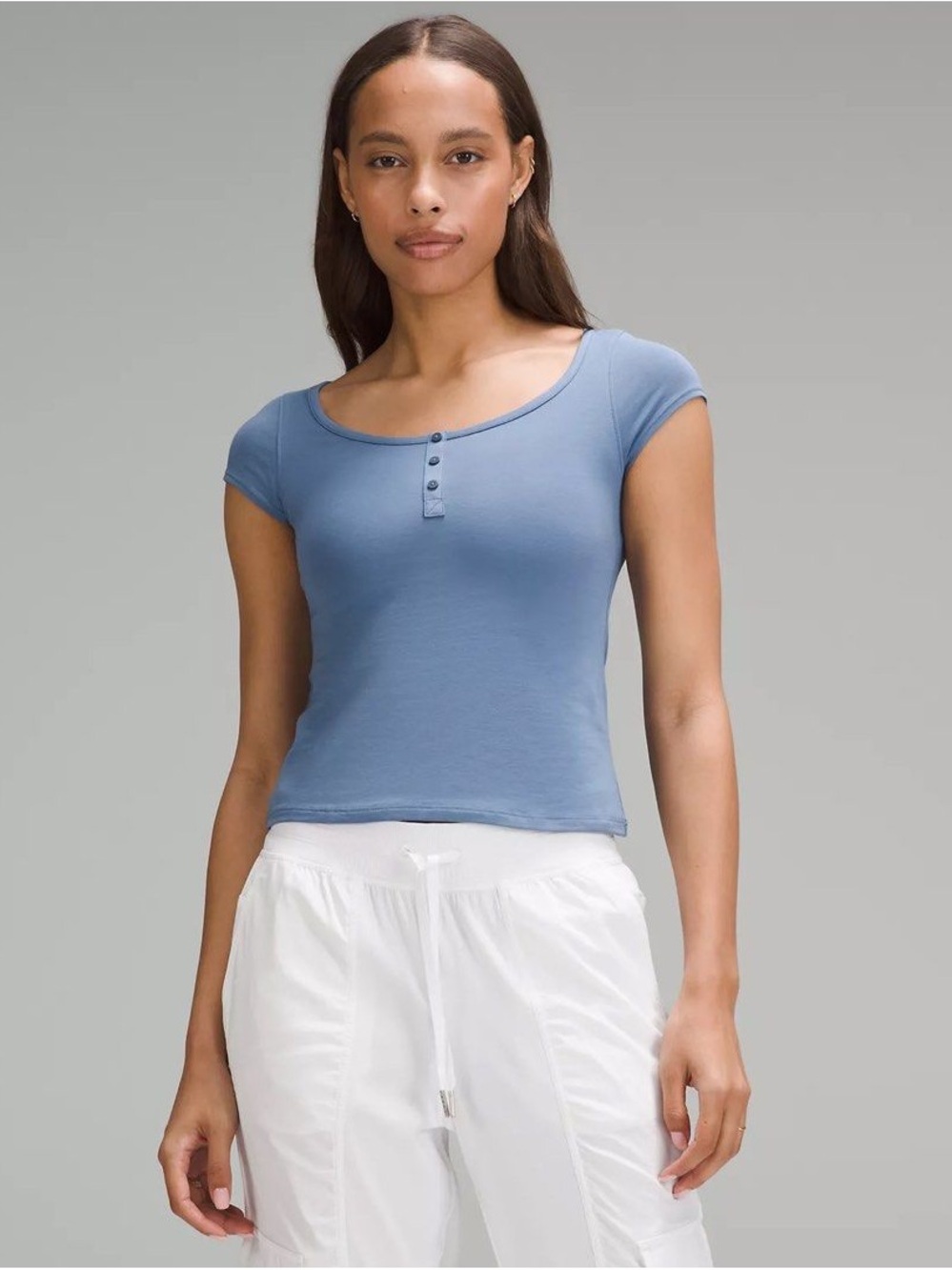 Lululemon Cap-Sleeve Henley sz 4 EUC